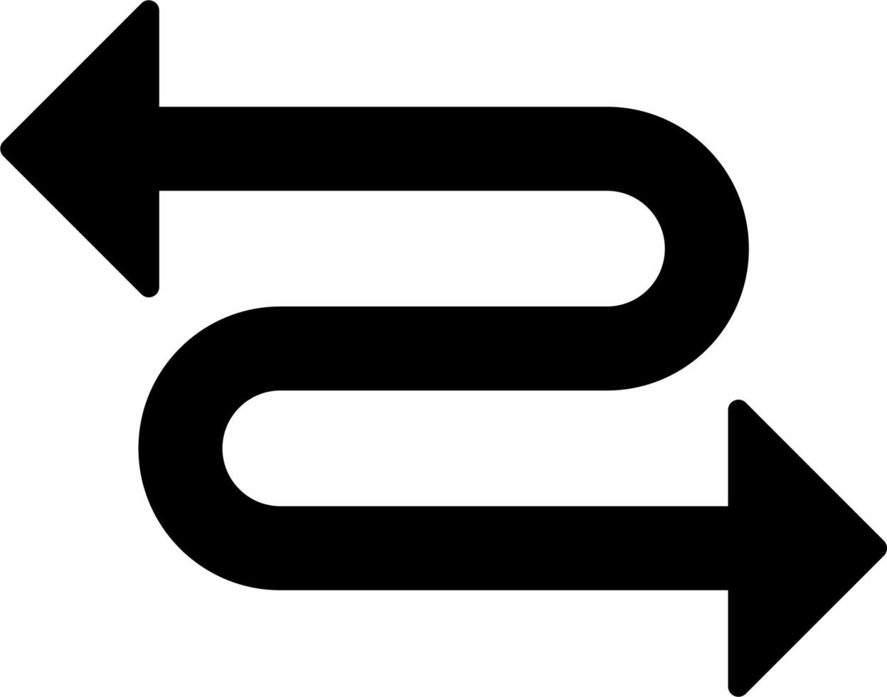 zigzag freccia vettore icona
