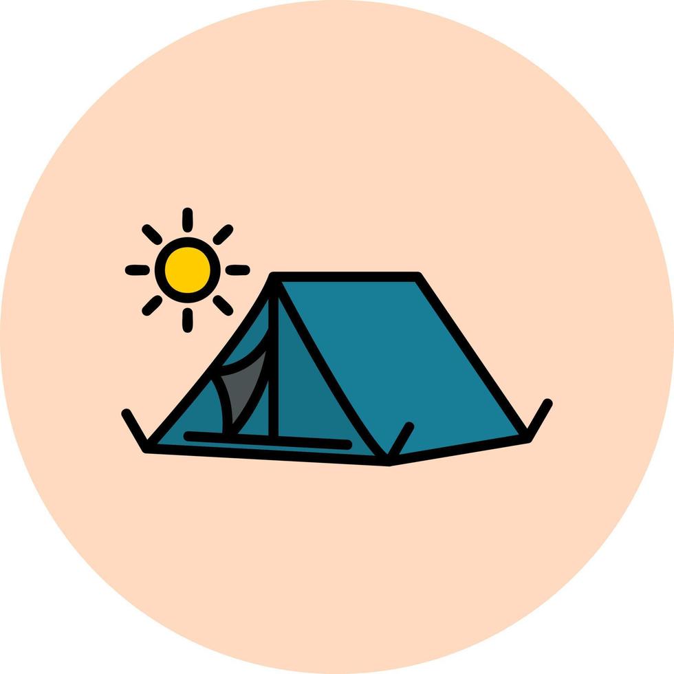 deserto tenda vettore icona