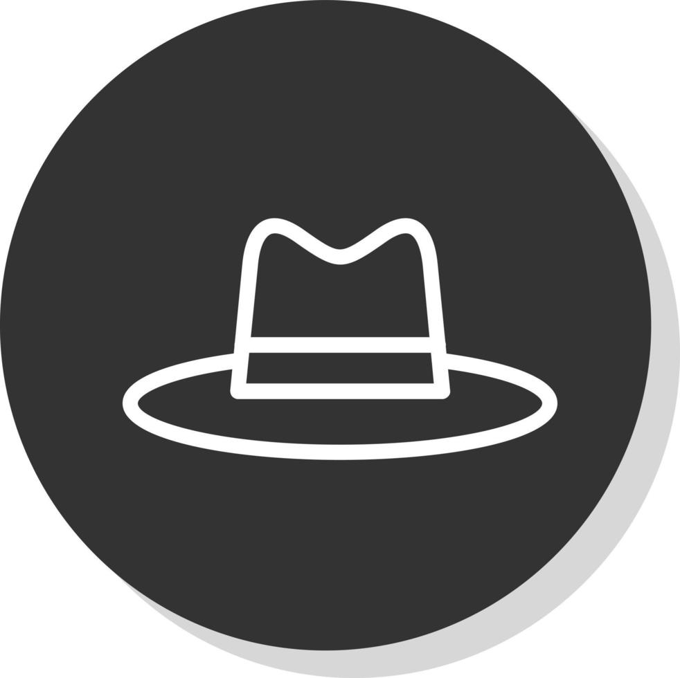 cappello cowboy lato vettore icona design