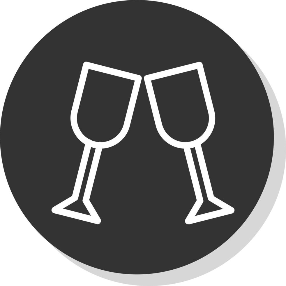 bicchiere Saluti vettore icona design