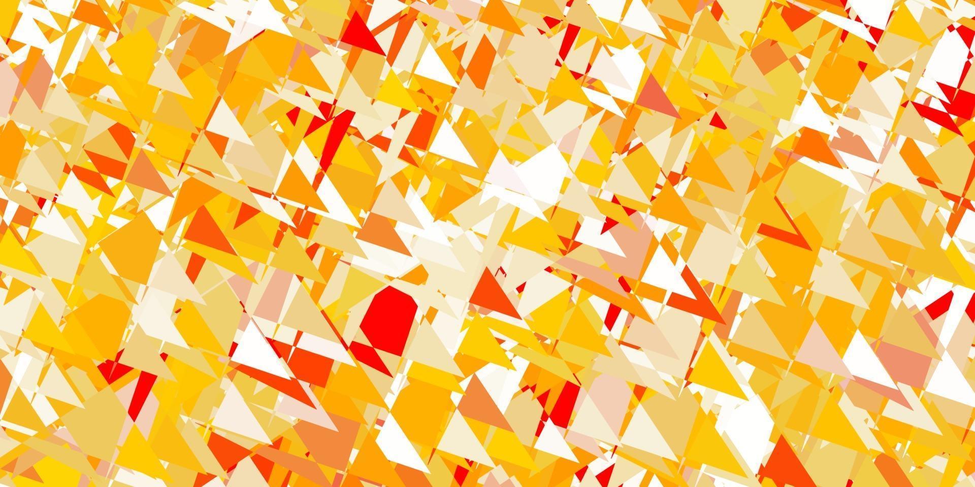 modello vettoriale arancione chiaro con forme triangolari.