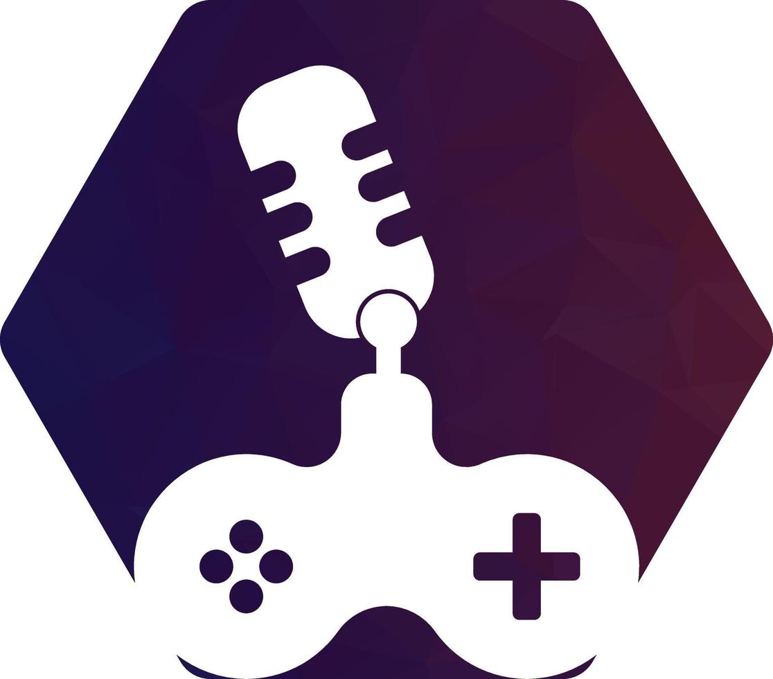 gioco Podcast logo design modello vettore
