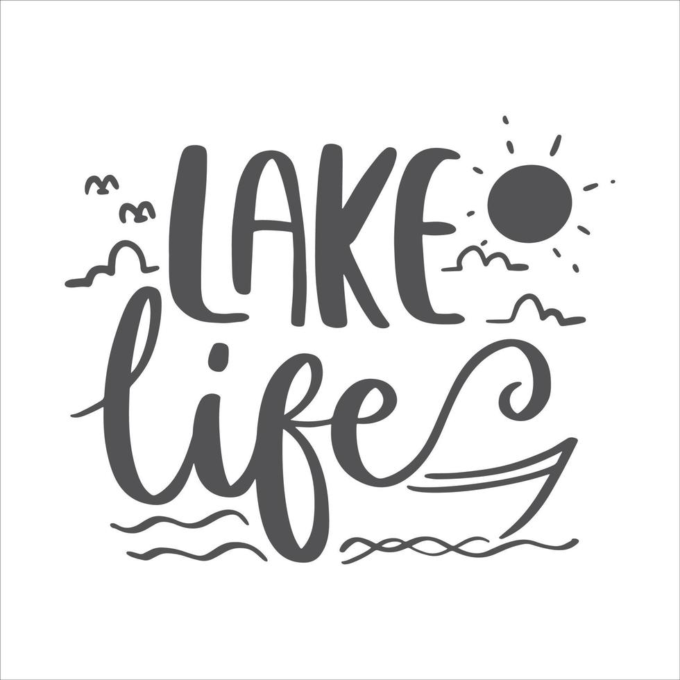 lago e oceano lettering citazioni Quotazione motivazionale ispirazione stampabile manifesto maglietta design etichetta vettore