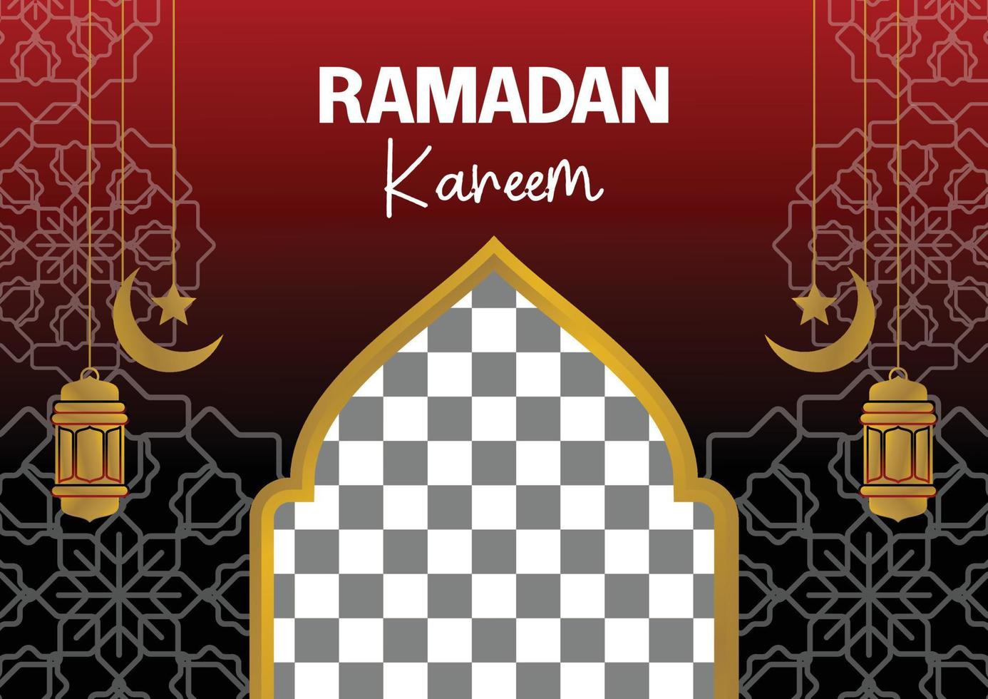 modificabile Ramadan vendita manifesto modelli. con mandala, Luna, stella e lanterna ornamenti. design per sociale media e ragnatela. vettore illustrazione