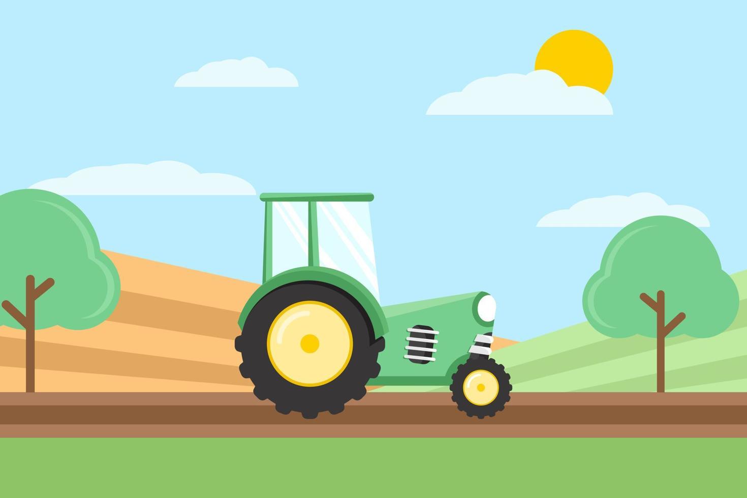 azienda agricola trattore vettore design illustrazione