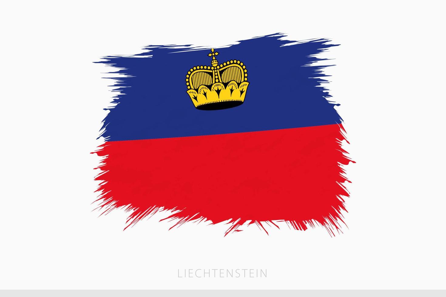 grunge bandiera di Liechtenstein, vettore astratto grunge spazzolato bandiera di liechtenstein.