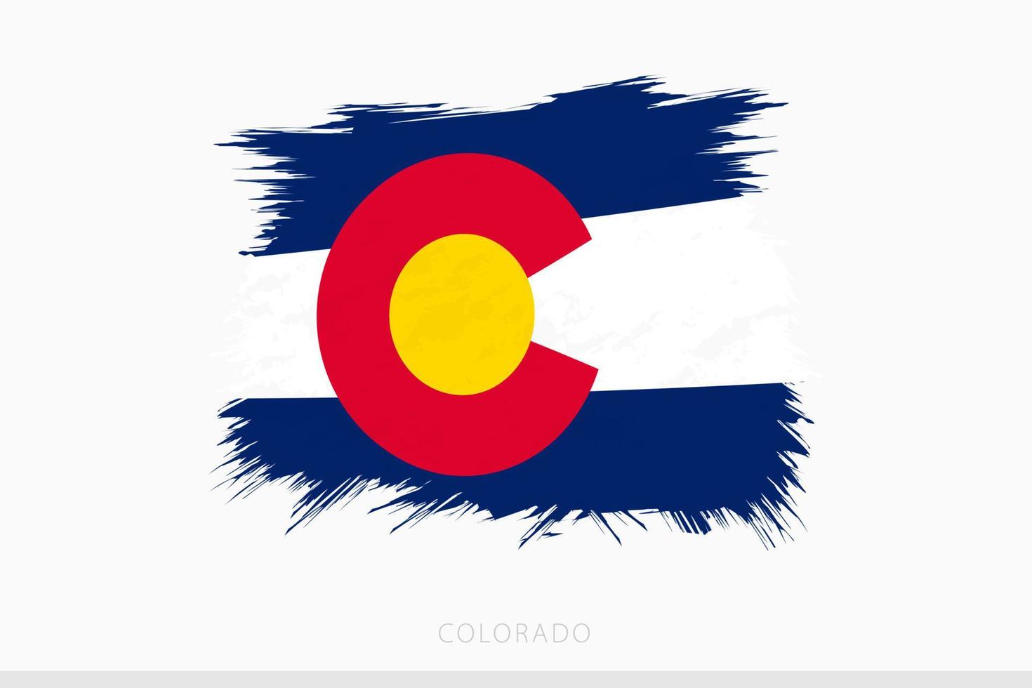 grunge bandiera di Colorado, vettore astratto grunge spazzolato bandiera di Colorado.