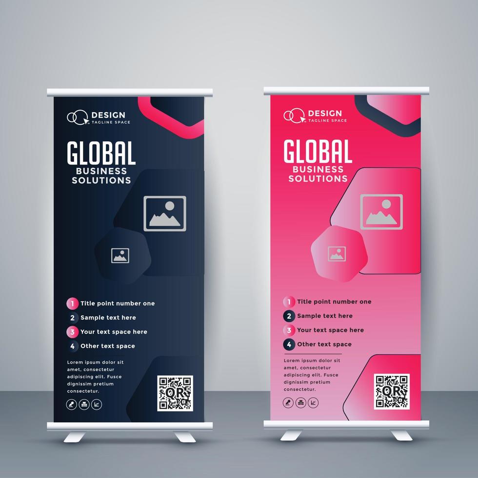 banner roll up vettore