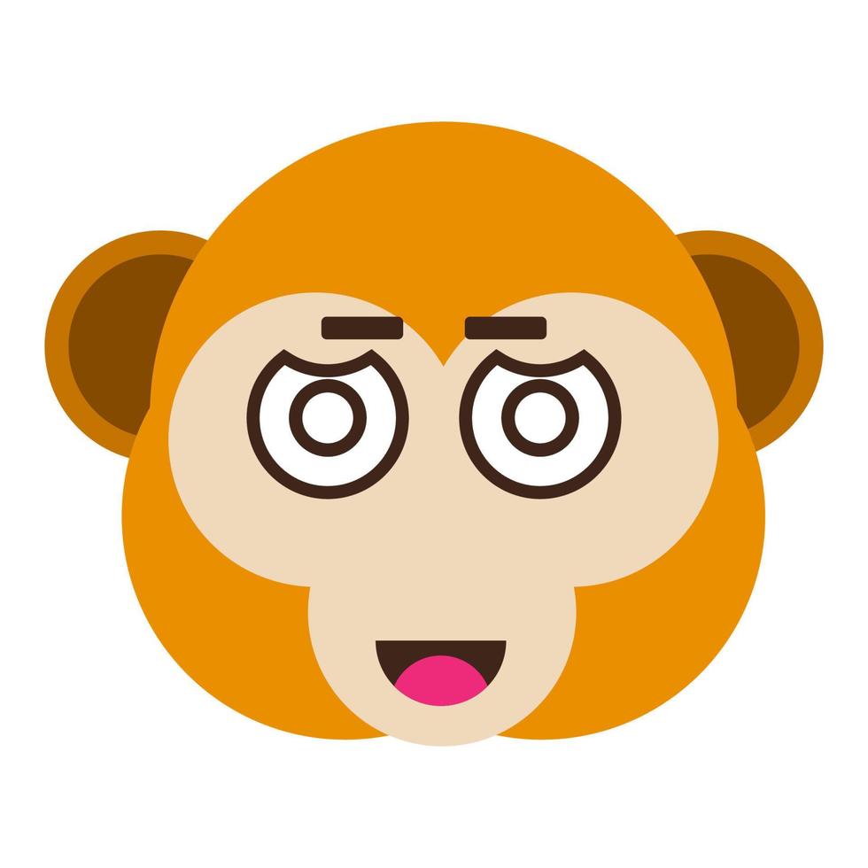 scimmia viso icona vettore