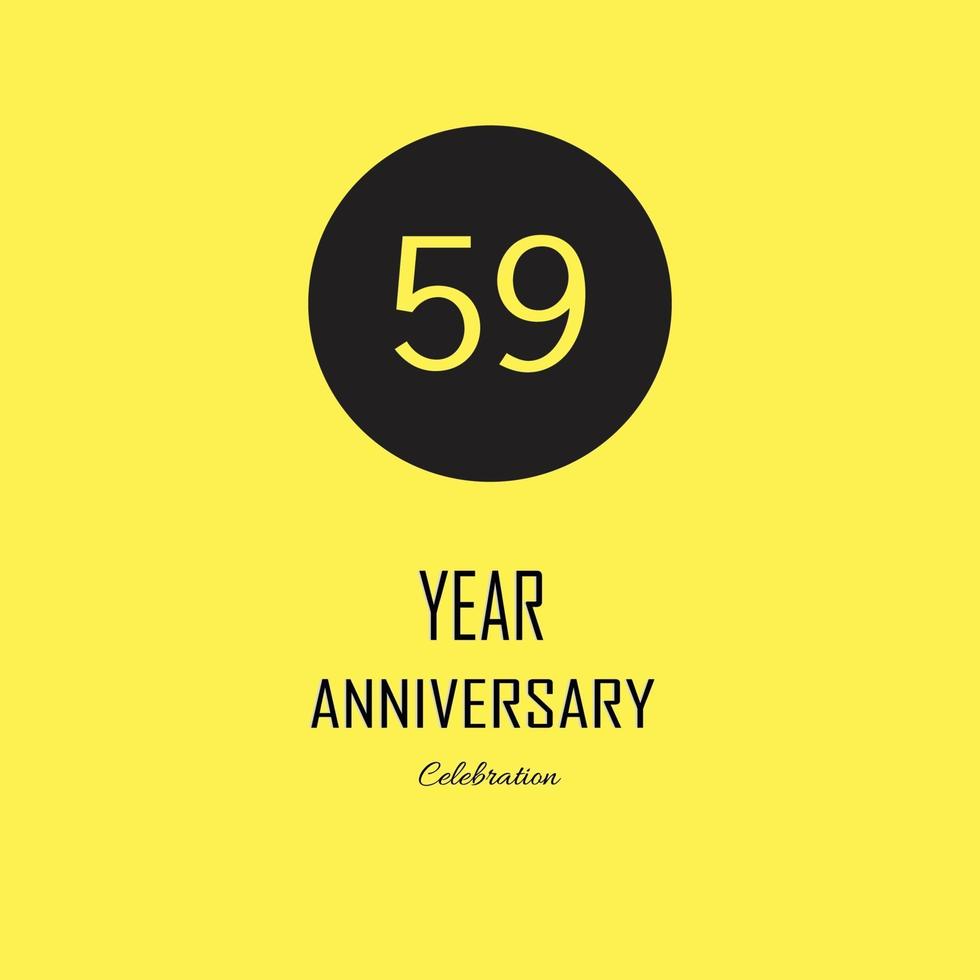 celebrazione di anniversario su sfondo giallo. illustrazione festiva di vettore. decorazione di eventi festa di compleanno o matrimonio vettore