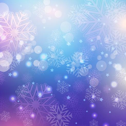 Fiocchi di neve di Natale e stelle vettore
