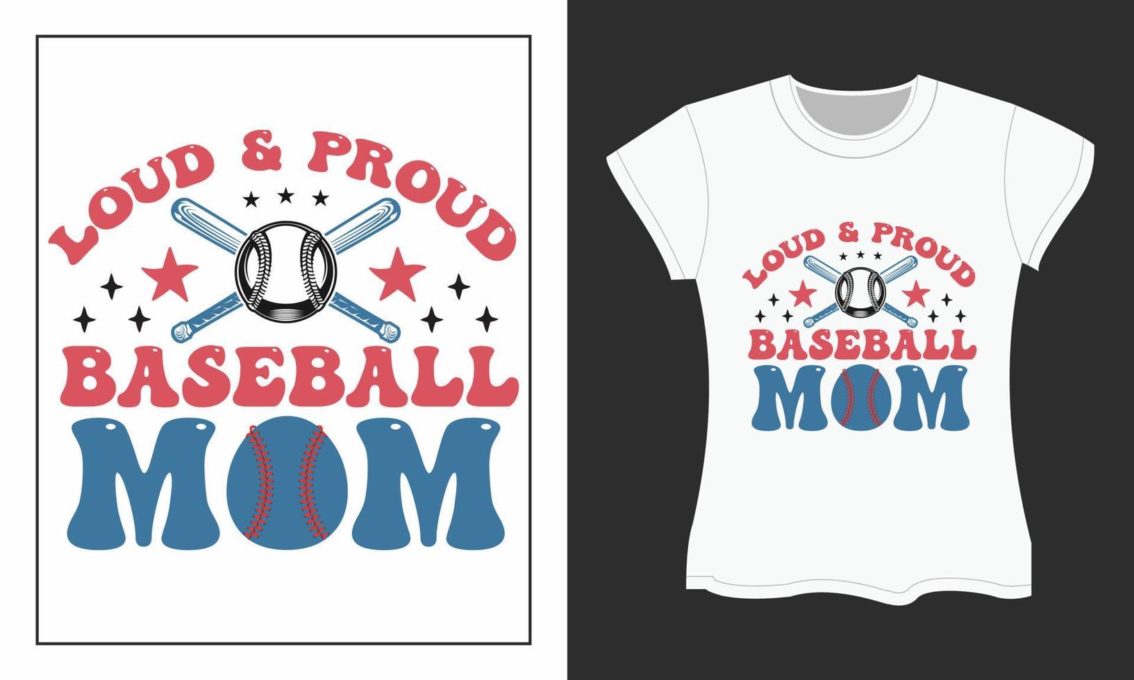 baseball mamma svg maglietta design vettore