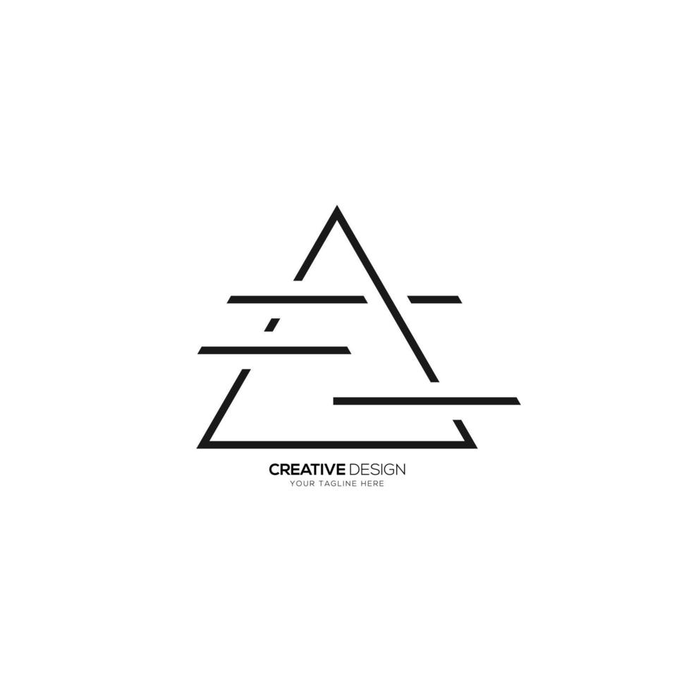 montagna creativo minimo linea arte logo vettore