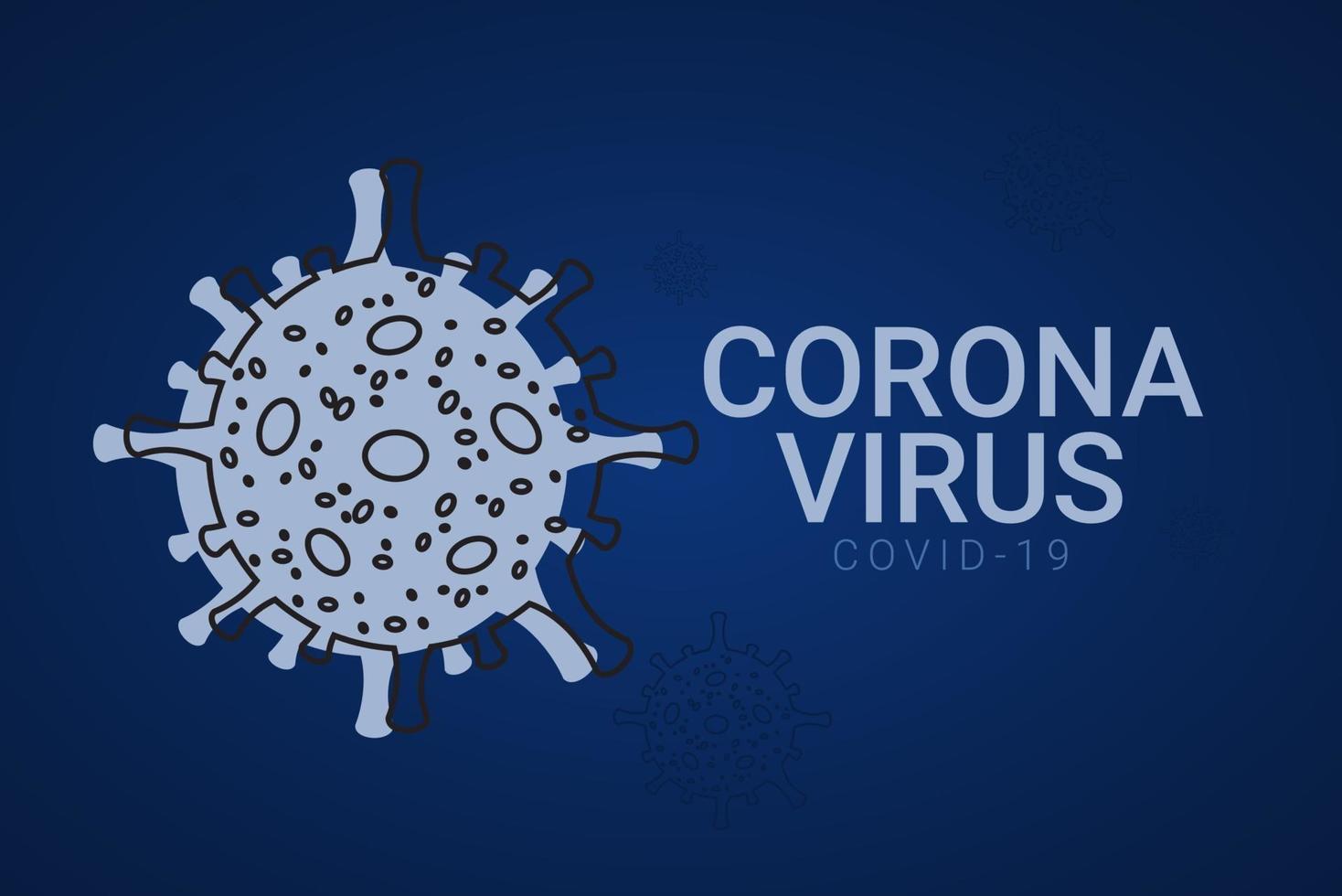 illustrazione di progettazione del modello di vettore del virus corona covid-19