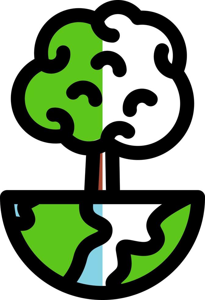 mondo alberi vettore icona design