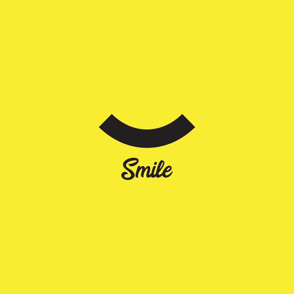 smile emoticon logo modello vettoriale illustrazione design