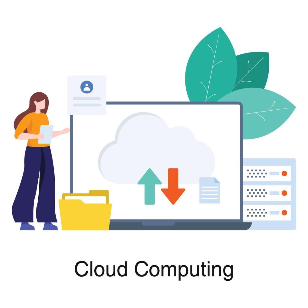 concetto di rete di cloud computing vettore