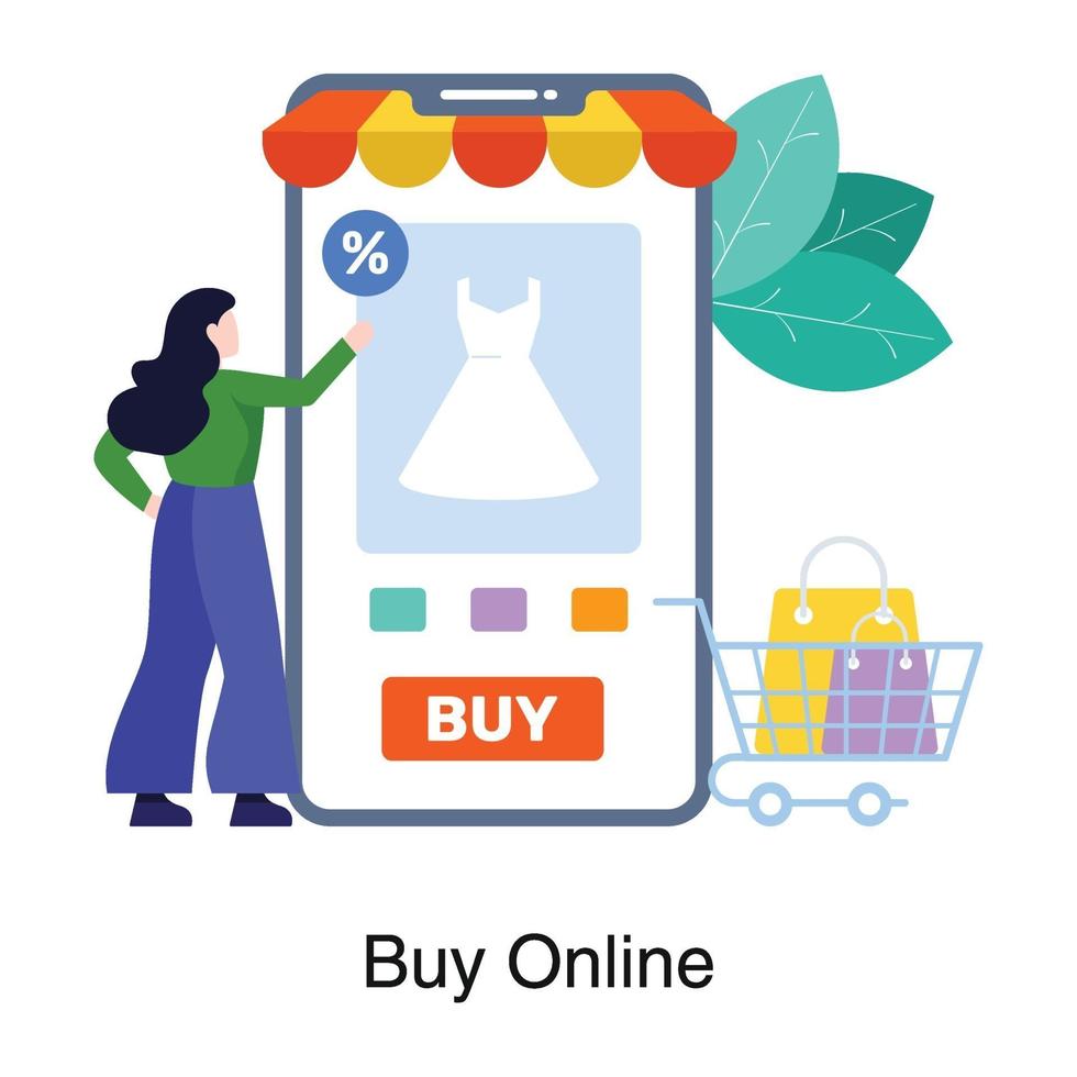 concetto di app per lo shopping mobile vettore