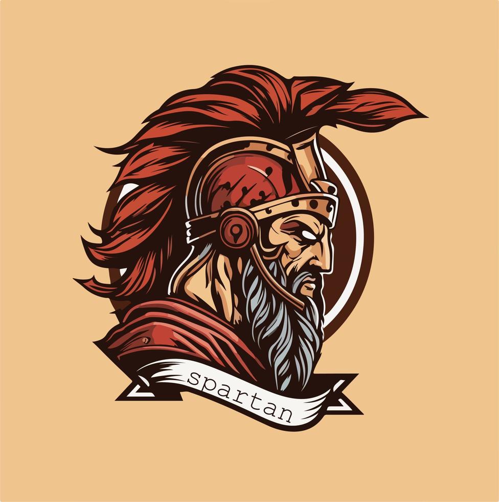 spartano forte portafortuna logo vettore illustrazione eps10