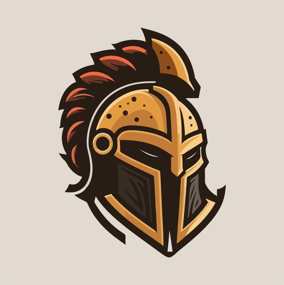 spartano forte portafortuna logo vettore illustrazione eps10