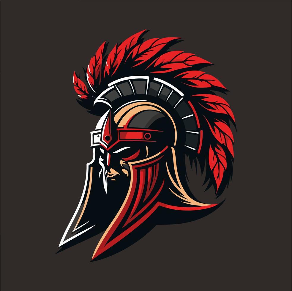 spartano forte portafortuna logo vettore illustrazione eps10