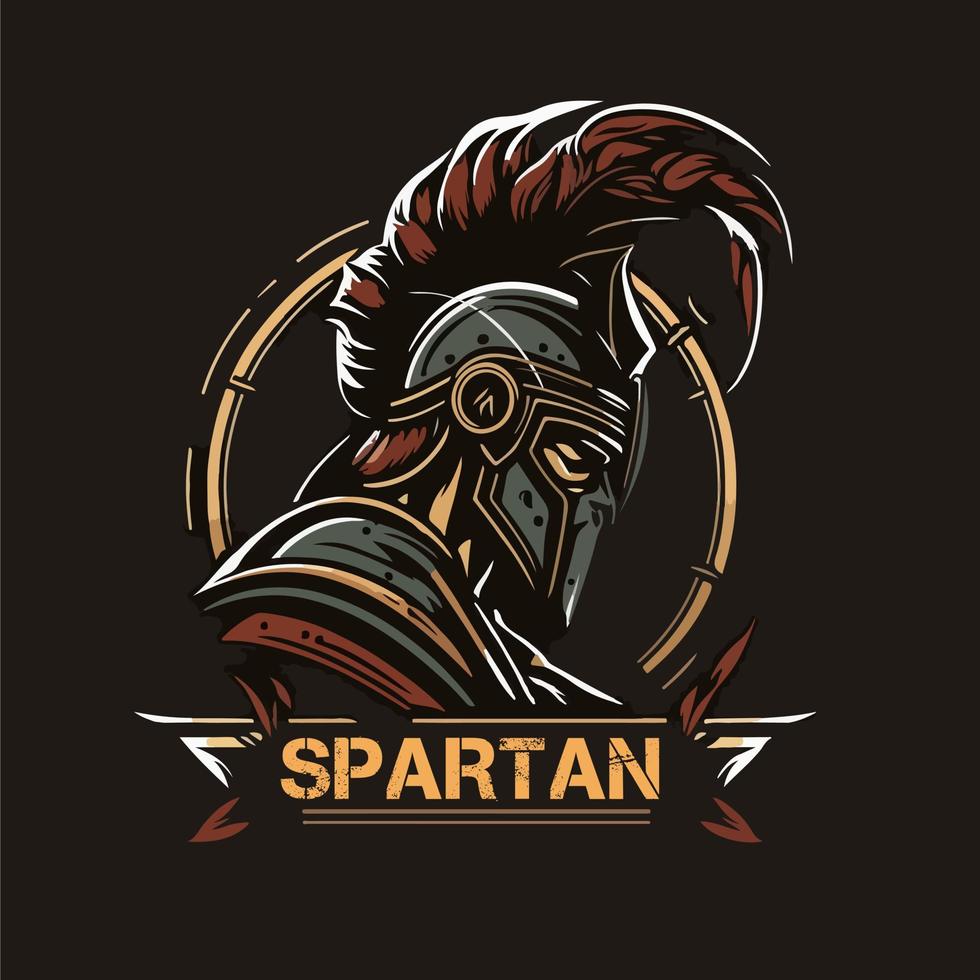 spartano forte portafortuna logo vettore illustrazione eps10