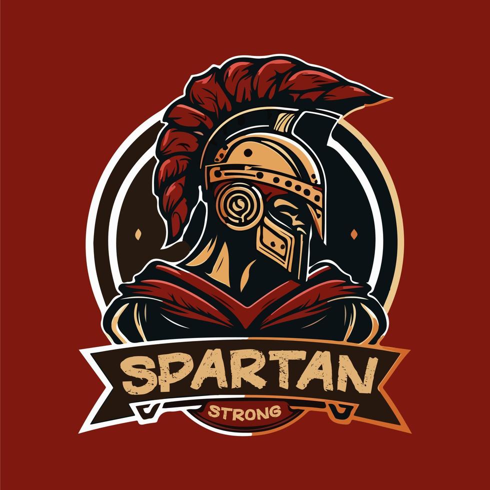 spartano forte portafortuna logo vettore illustrazione eps10