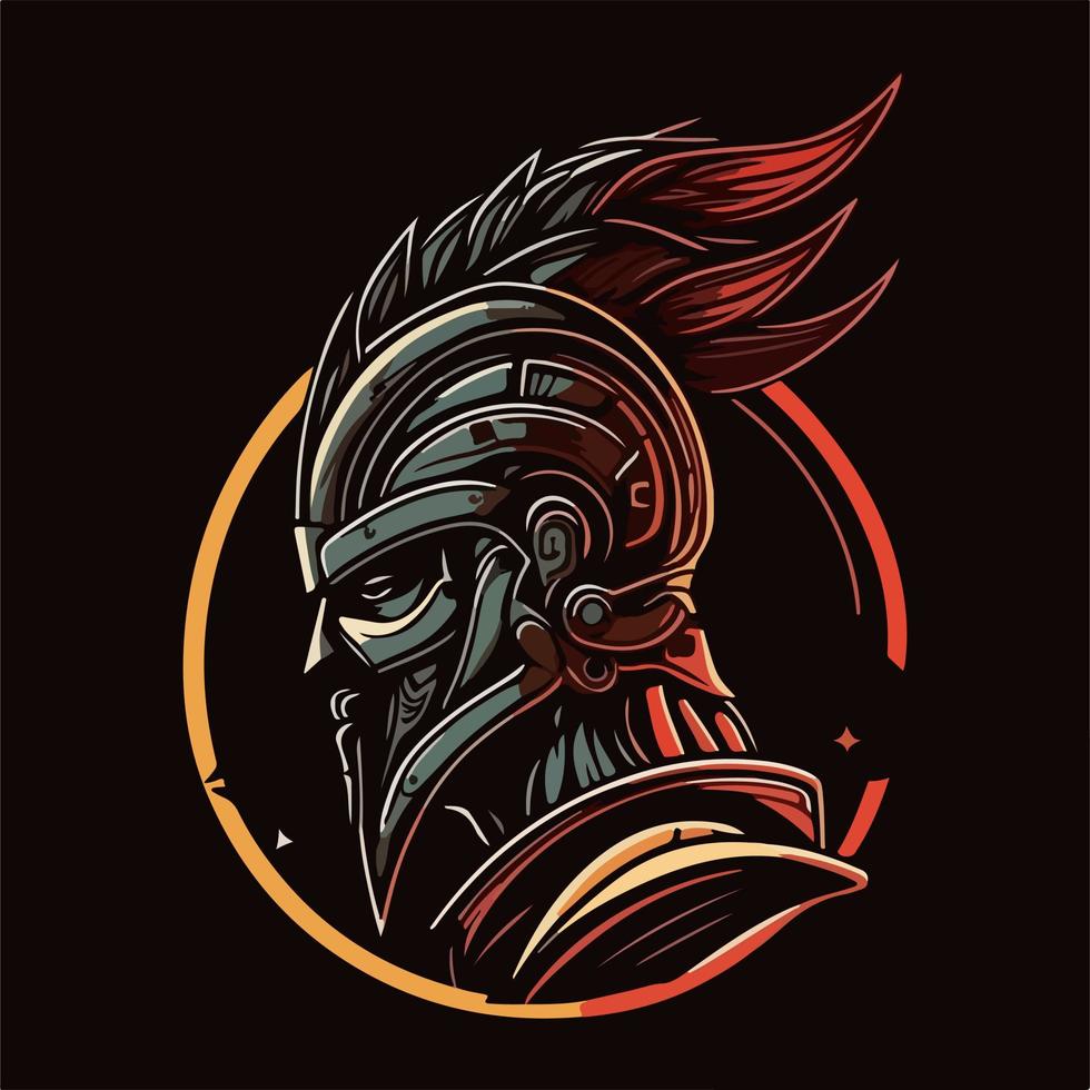 spartano logo portafortuna vettore illustrazione eps 10