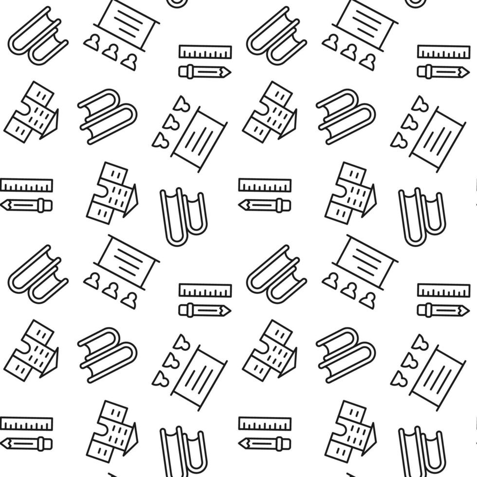 senza soluzione di continuità modello di pubblico, scuola, libri, rivestimento, matita. Perfetto per sfondi, copertine, sfondi, tessuto, tessile vettore