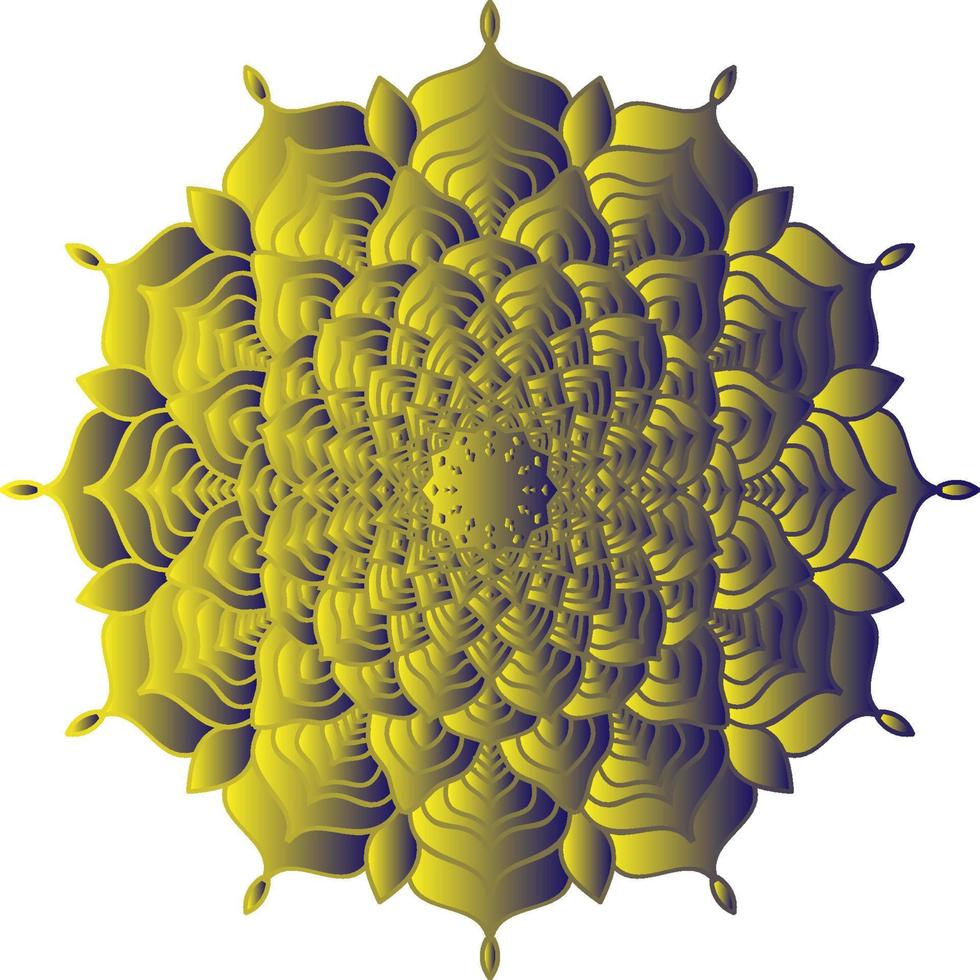 strutturato ricamo floreale 3d colorato mandala modello vettore