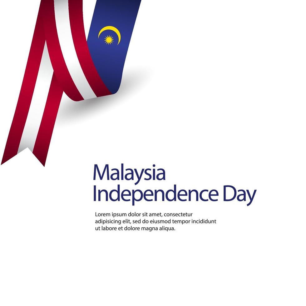 illustrazione felice di progettazione del modello di vettore del mercato creativo celebrazione del giorno dell'indipendenza della malesia