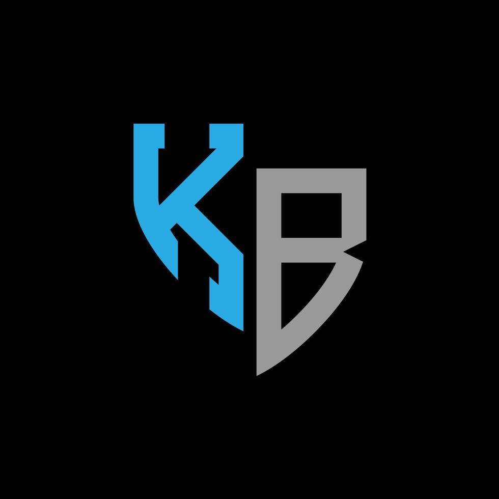 kb astratto monogramma logo design su nero sfondo. kb creativo iniziali lettera logo concetto.kb astratto monogramma logo design su nero sfondo. kb creativo iniziali lettera logo concetto. vettore