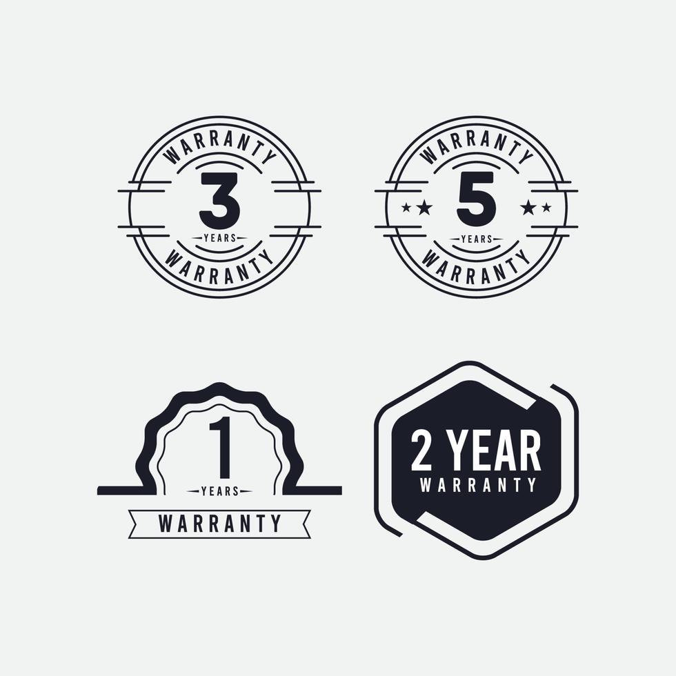 anno di garanzia logo icona modello vettoriale illustrazione design