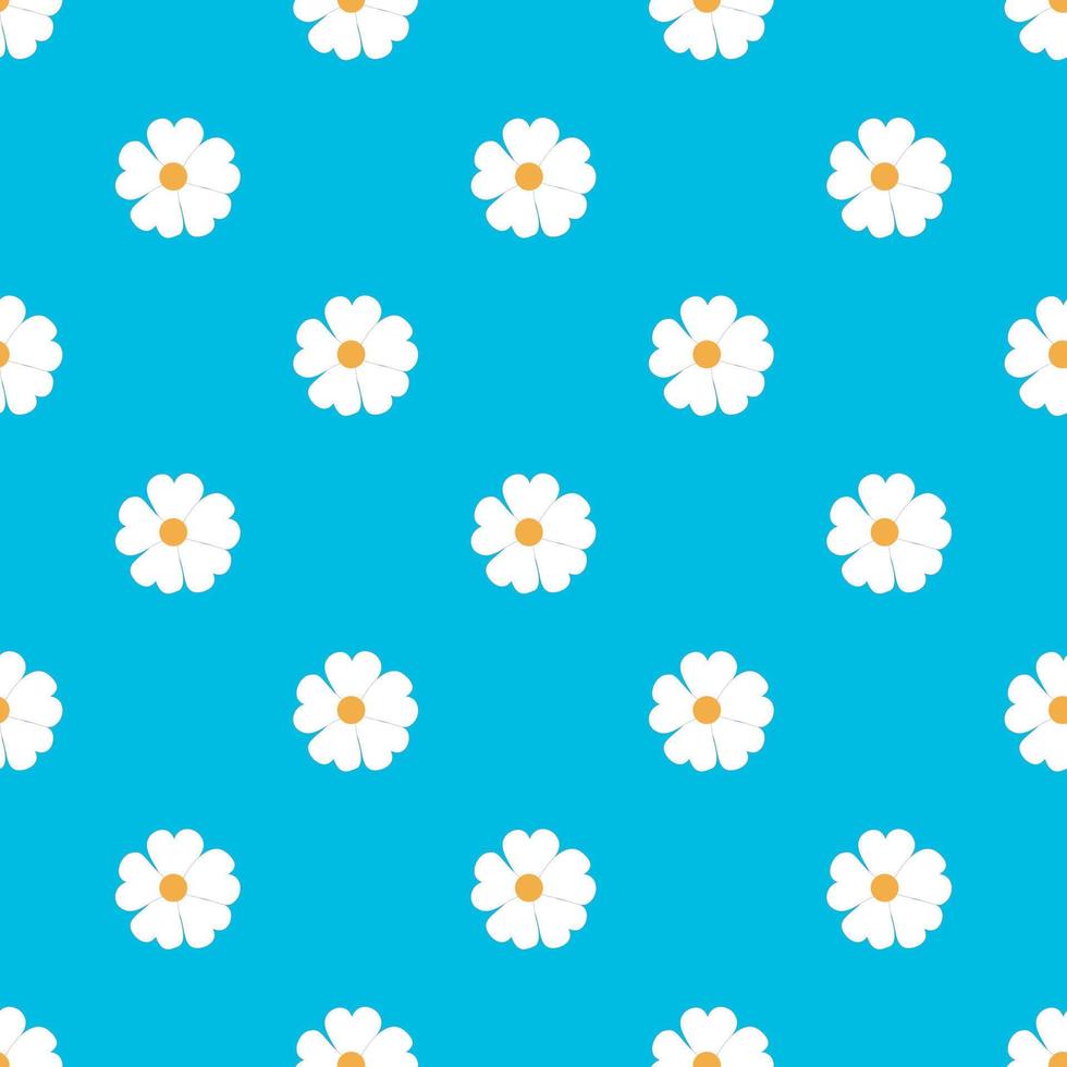 bianca fiore modello su blu sfondo vettore