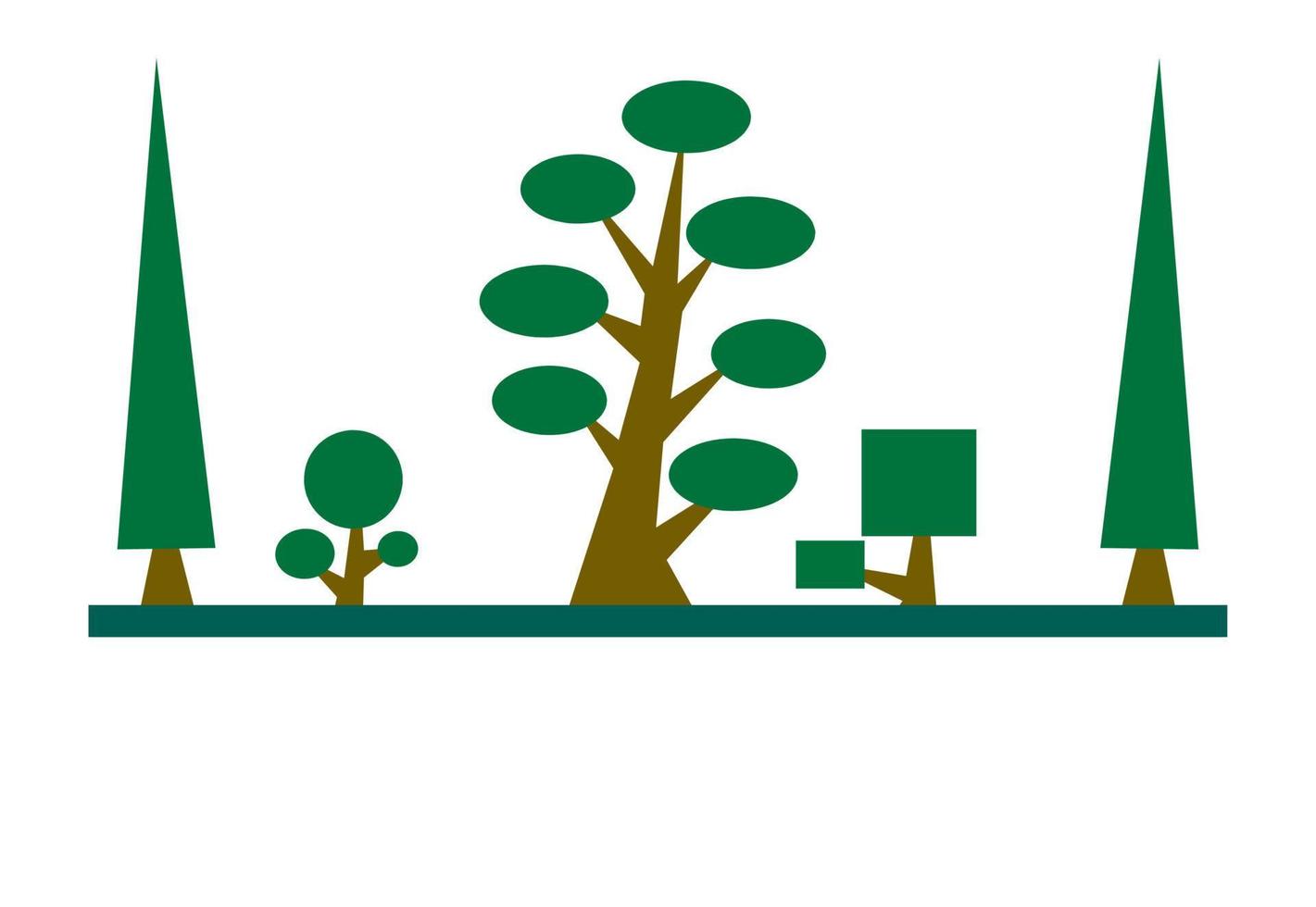 foresta design illustrazione, semplice foresta icona con elegante concetto vettore