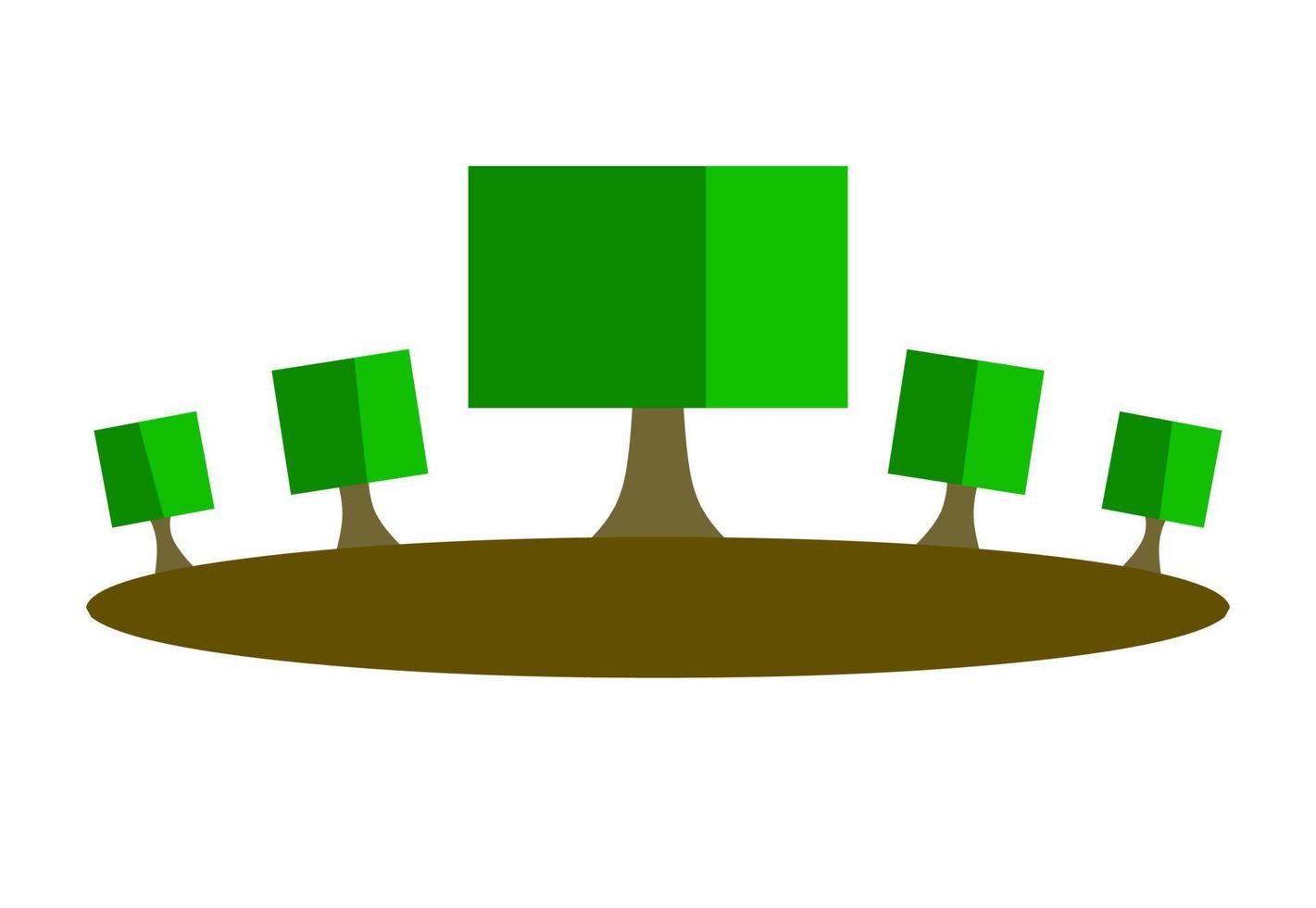 foresta design illustrazione, semplice foresta icona con elegante concetto vettore