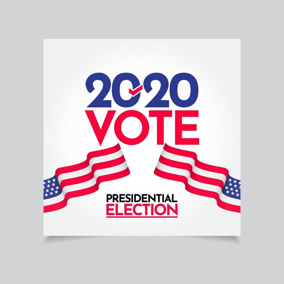 illustrazione di progettazione del modello di vettore delle elezioni presidenziali 2020 degli Stati Uniti