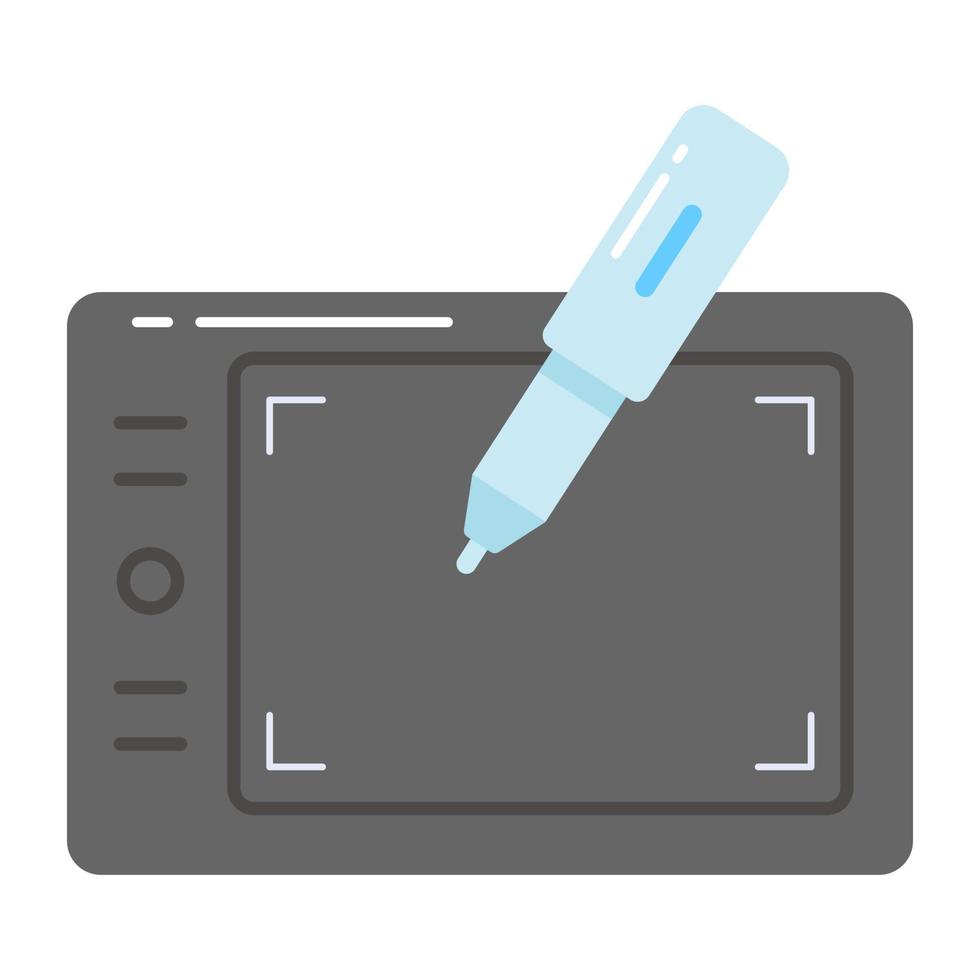 moderno vettore design di grafico tavoletta, penna tavoletta icona per digitale arte