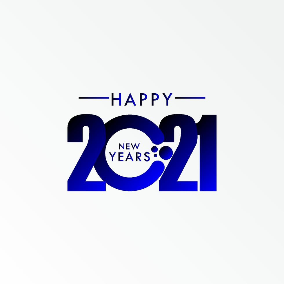 felice anno nuovo 2021 celebrazione modello vettoriale illustrazione design