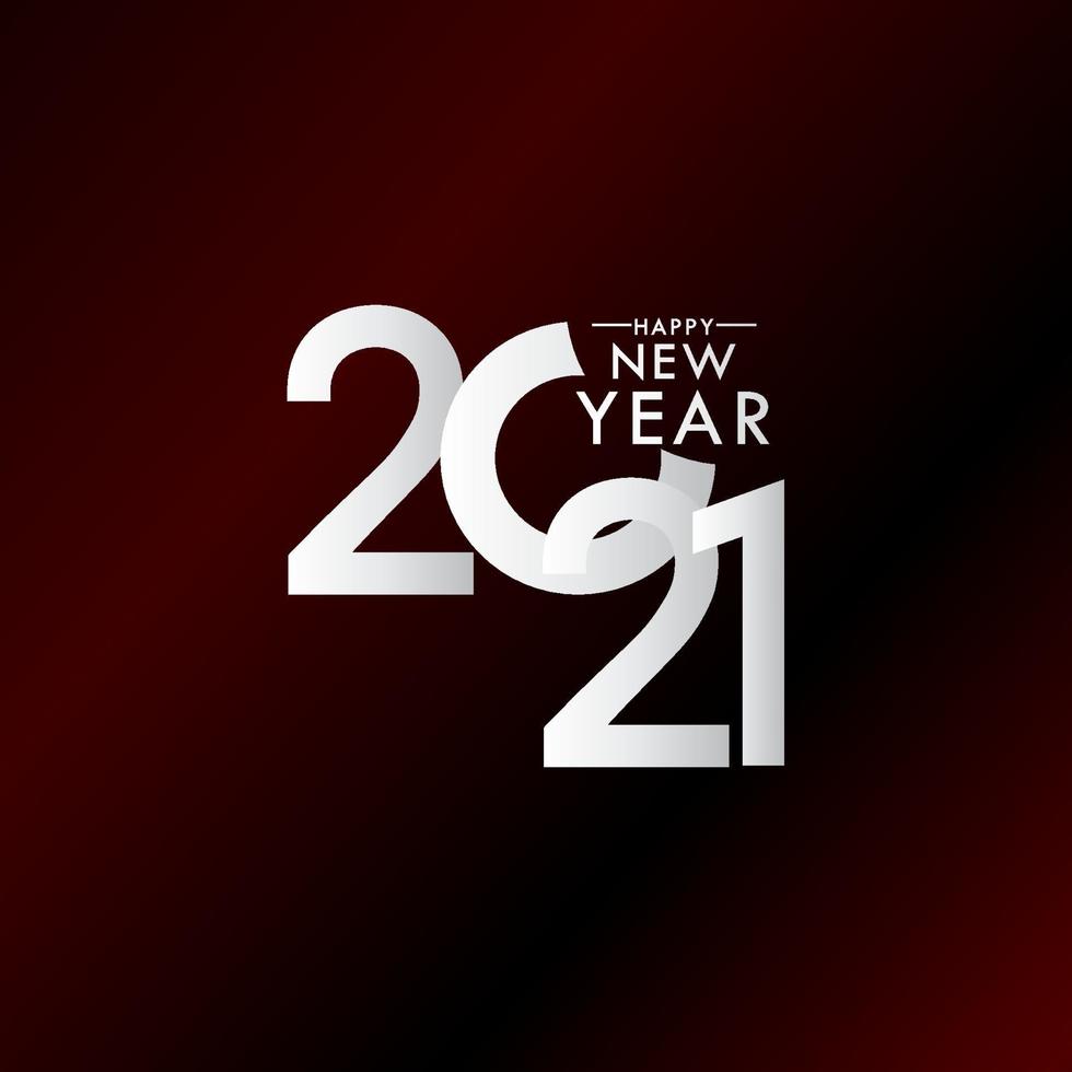 felice anno nuovo 2021 celebrazione modello vettoriale illustrazione design