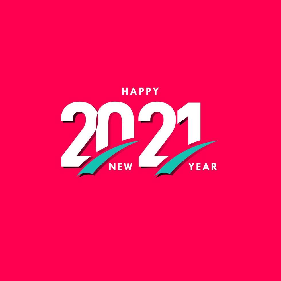 felice anno nuovo 2021 celebrazione modello vettoriale illustrazione design