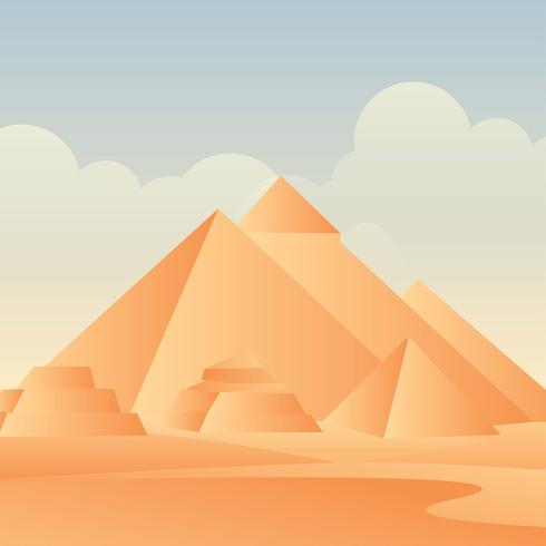 Vettore delle piramidi di Egitto