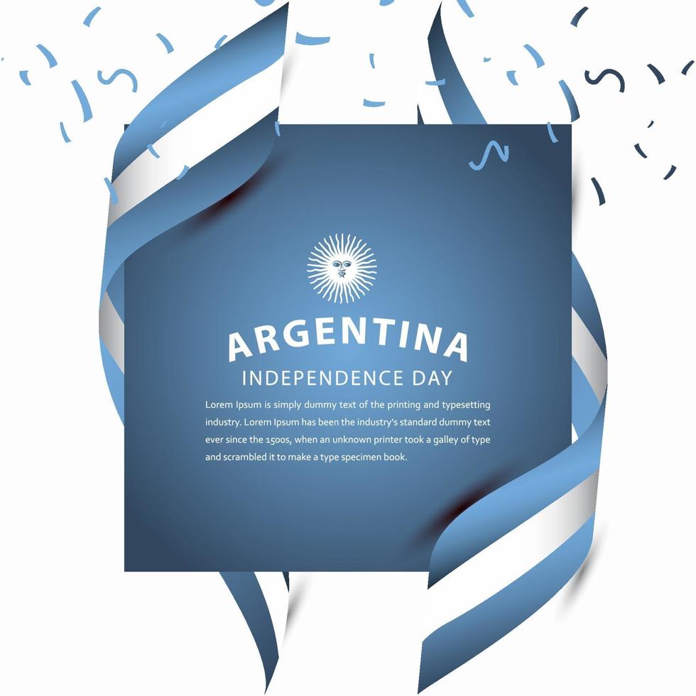 illustrazione felice di progettazione del modello di vettore di celebrazione del giorno dell'indipendenza dell'argentina
