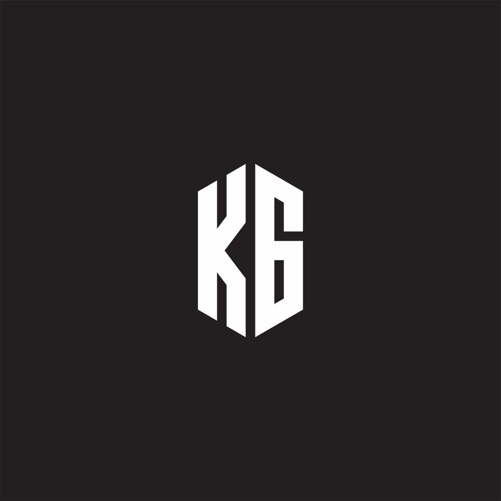 kg logo monogramma con esagono forma stile design modello vettore