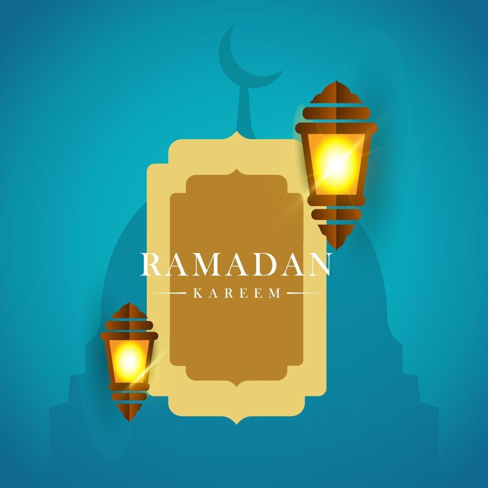illustrazione di progettazione del modello di vettore di celebrazione della lanterna del ramadan kareem