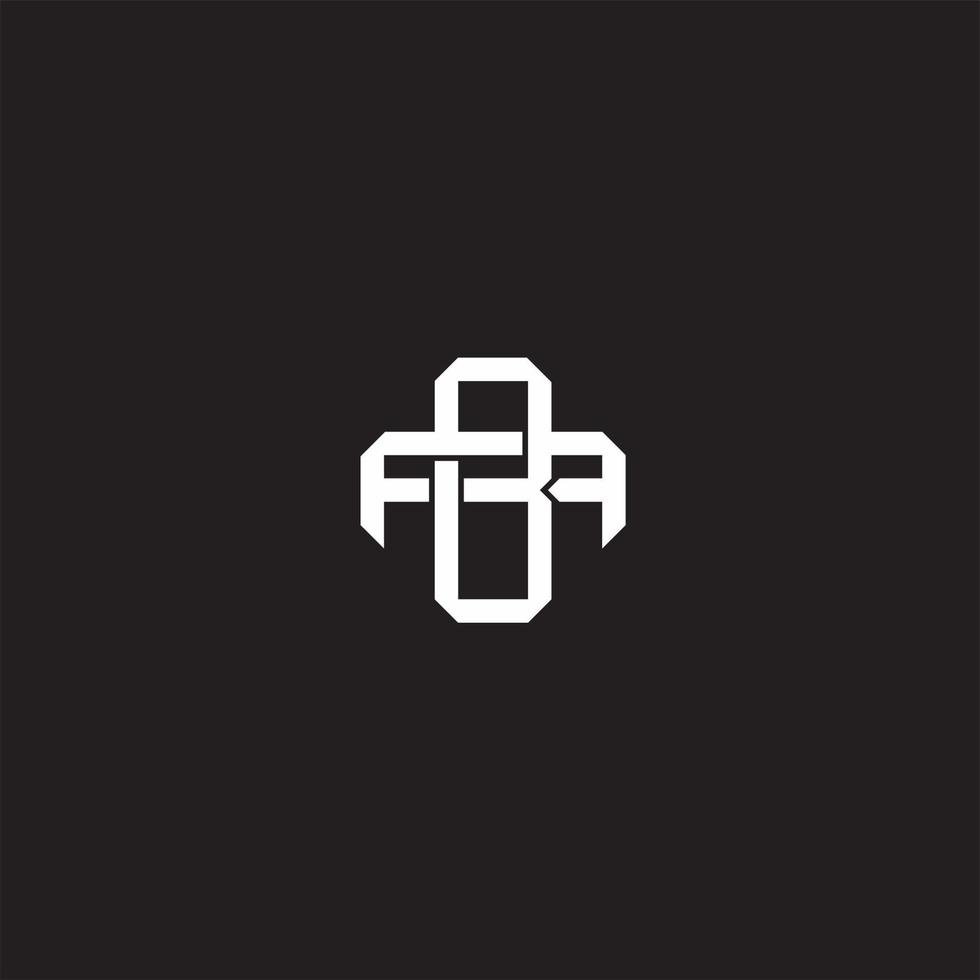 ba iniziale lettera sovrapposizione interlock logo monogramma linea arte stile vettore