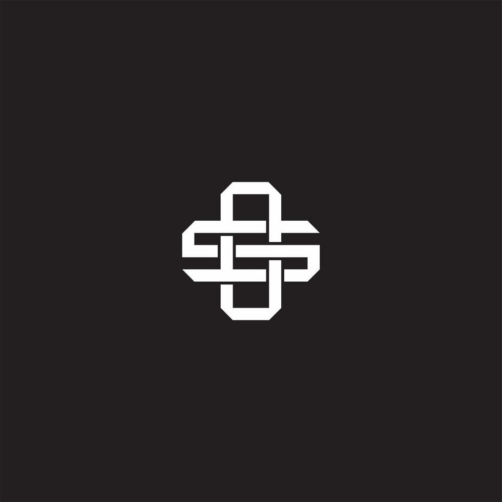 iniziale lettera sovrapposizione interlock logo monogramma linea arte stile vettore