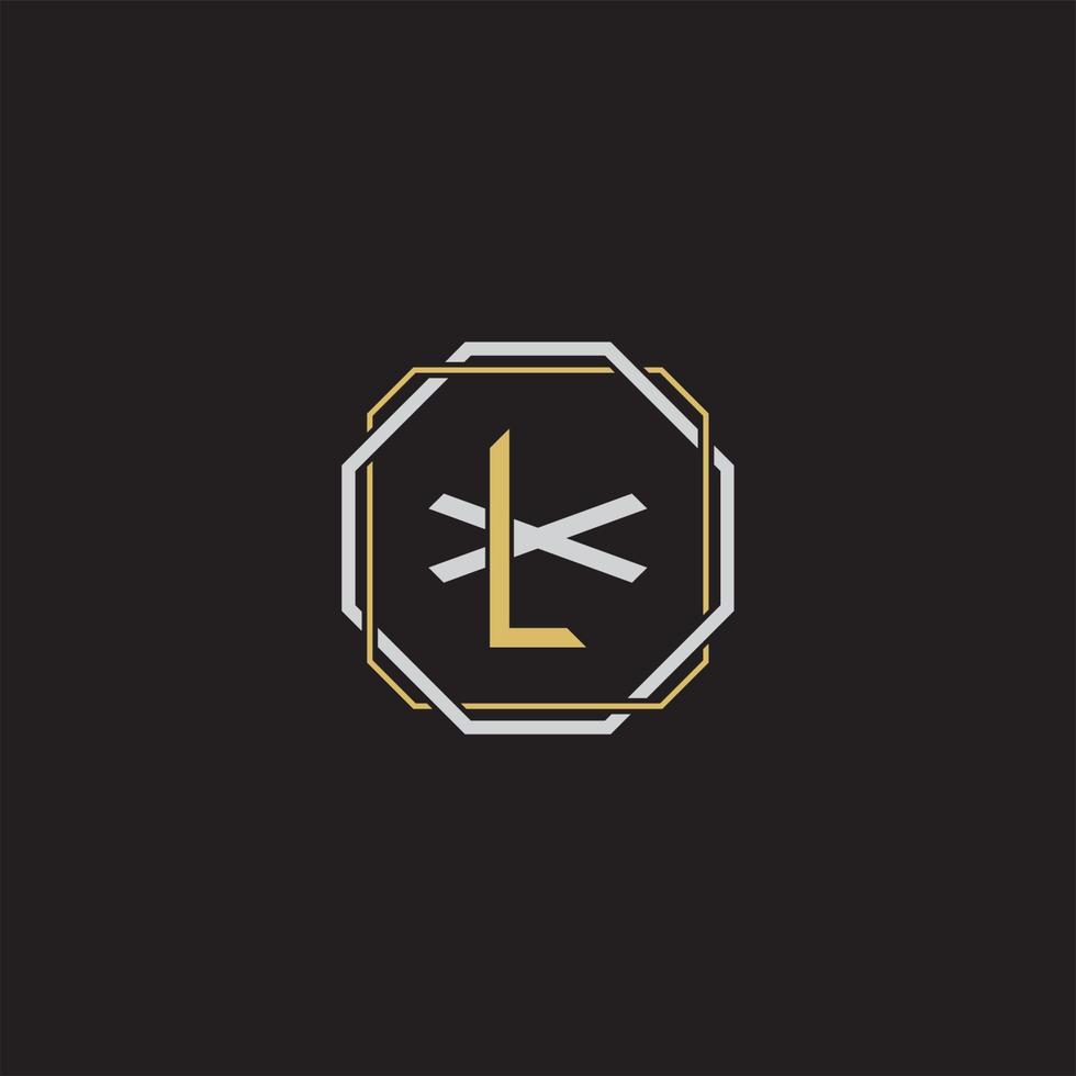 lx iniziale lettera sovrapposizione interlock logo monogramma linea arte stile vettore