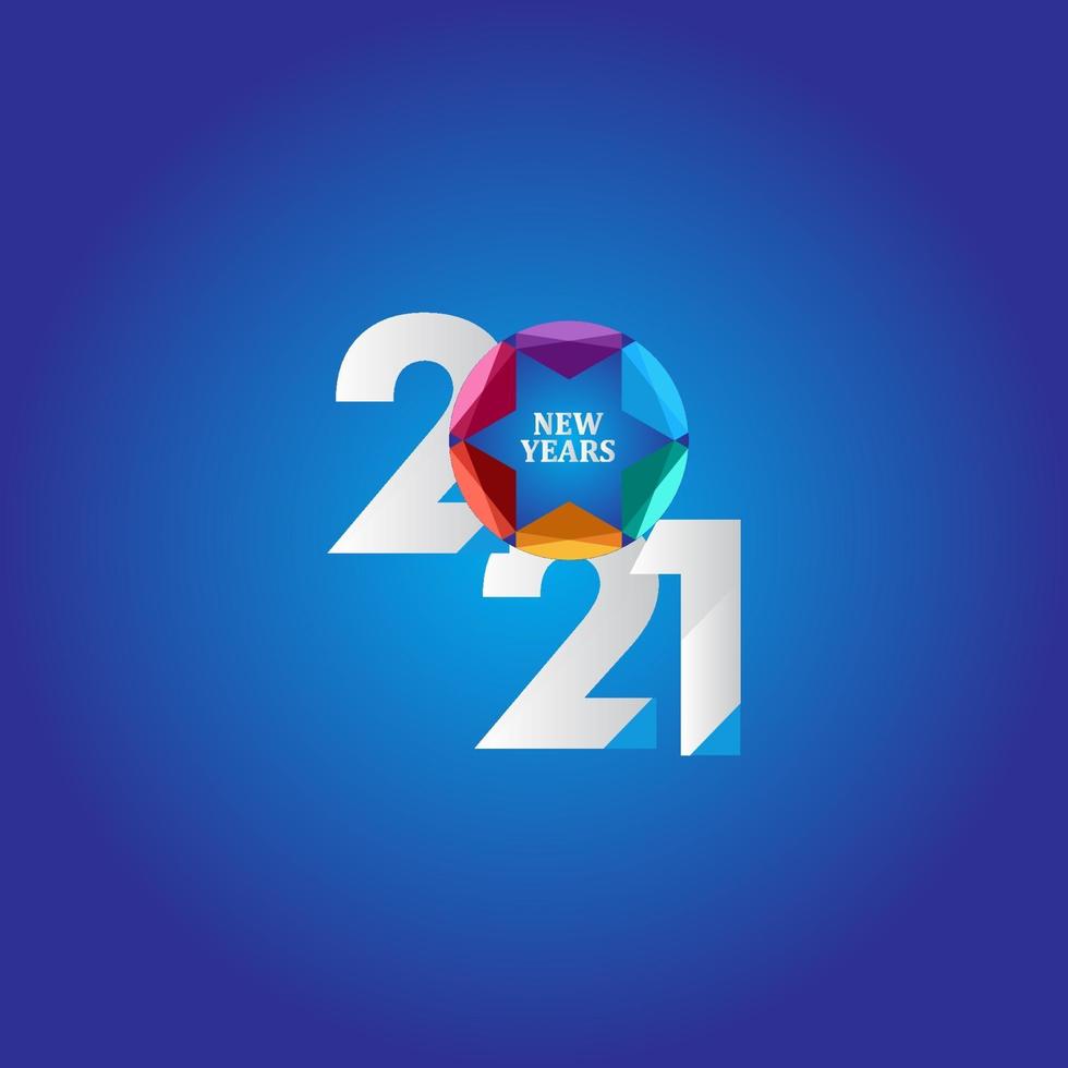 felice anno nuovo 2021 celebrazione modello vettoriale illustrazione design