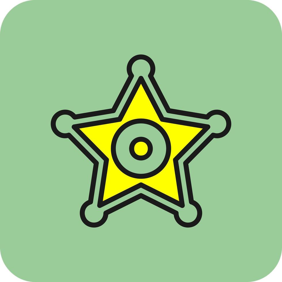sceriffo distintivo vettore icona design